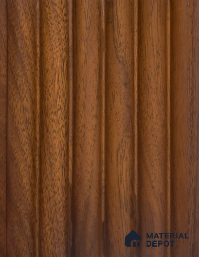 Brown Wooden Louver PN 06454 (LPR-518) Walnut 9.5 ft x 6.3 inch WPC Panel - 15 mm | Suitable for Feature Wall, TV Unit & Living Room | | Width is Subjected to 5% Variation