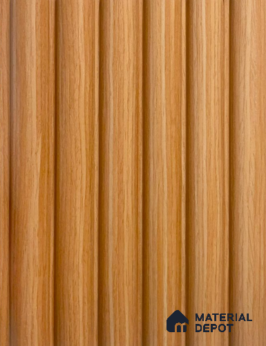 Brown Wooden Louver PN 06453 (LPR-517) Teak 9.5 ft x 6.3 inch WPC Panel - 15 mm | Suitable for Feature Wall, TV Unit & Living Room | | Width is Subjected to 5% Variation
