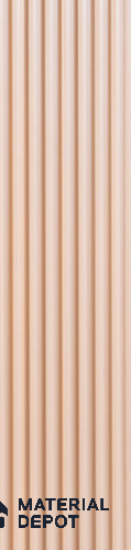 Beige Plain Colour Look Charcoal Louver/Panel 9.5 ft x 5 inch - 11 mm | Ideal for Feature Wall, Living Room, Bedroom, TV Cabinet, Hotel, Restaurant, Office | PN 05529 | Image 01