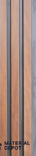 Brown Wooden Louver PN 05507 9.5 ft x 5 inch Charcoal Panel - 11 mm | Suitable for Feature Wall, TV Unit & Living Room | Width is Subjected to 5% Variation
