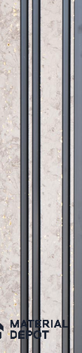 White Stone Louver PN 05519 9.5 ft x 5 inch Charcoal Panel - 11 mm | Suitable for Feature Wall, TV Unit & Living Room | Width is Subjected to 5% Variation