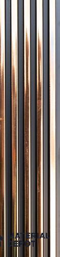 Brown Metallic Louver PN 05526 9.5 ft x 5 inch Charcoal Panel - 11 mm | Suitable for Feature Wall, TV Unit & Living Room | Width is Subjected to 5% Variation