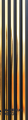 Yellow Metallic Louver PN 05524 9.5 ft x 5 inch Charcoal Panel - 11 mm | Suitable for Feature Wall, TV Unit & Living Room | Width is Subjected to 5% Variation