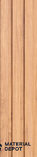 Brown Wooden Louver PN 05509 9.5 ft x 5 inch Charcoal Panel - 11 mm | Suitable for Feature Wall, TV Unit & Living Room | Width is Subjected to 5% Variation