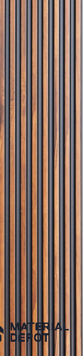 Brown Wooden Louver PN 05533 9.5 ft x 5 inch Charcoal Panel - 11 mm | Suitable for Feature Wall, TV Unit & Living Room | Width is Subjected to 5% Variation