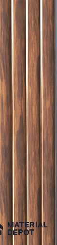 Brown Wooden Louver PN 05520 9.5 ft x 5 inch Charcoal Panel - 11 mm | Suitable for Feature Wall, TV Unit & Living Room | Width is Subjected to 5% Variation