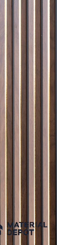 Brown Plain Colour Louver PN 05522 9.5 ft x 5 inch Charcoal Panel - 11 mm | Suitable for Feature Wall, TV Unit & Living Room | Width is Subjected to 5% Variation