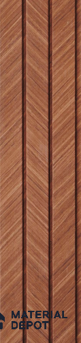 Brown Wooden Louver PN 05514 9.5 ft x 5 inch Charcoal Panel - 11 mm | Suitable for Feature Wall, TV Unit & Living Room | Width is Subjected to 5% Variation