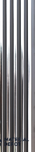 Grey Metallic Louver PN 05525 9.5 ft x 5 inch Charcoal Panel - 11 mm | Suitable for Feature Wall, TV Unit & Living Room | Width is Subjected to 5% Variation