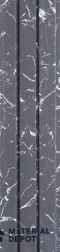 Grey Marble Louver PN 05516 9.5 ft x 5 inch Charcoal Panel - 11 mm | Suitable for Feature Wall, TV Unit & Living Room | Width is Subjected to 5% Variation