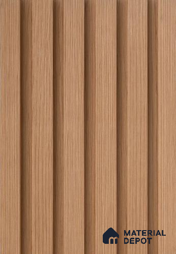 Brown Wooden Louver PN 06387 9.5 ft x 8 inch Clvin Panel - 12 mm | Suitable for Feature Wall, TV Unit & Living Room | Width is Subjected to 5% Variation