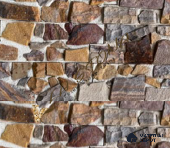 WL 00190 Cortica Primerose 457 x 203 mm Natural Stone Wall Cladding | Stone is a Natural Product, Please Expect Variation in Shades