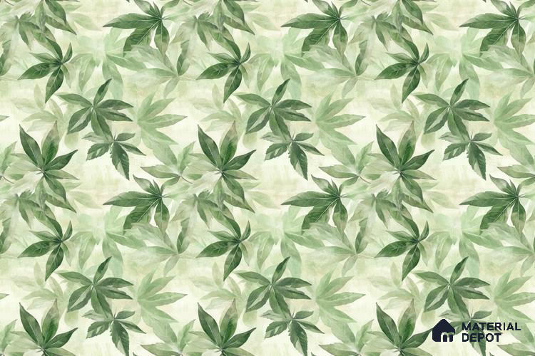 Cute Green Leaves Watercolor Seamless Background Wallpaper with Soft Botanical Charm Wallpaper | Material Depot