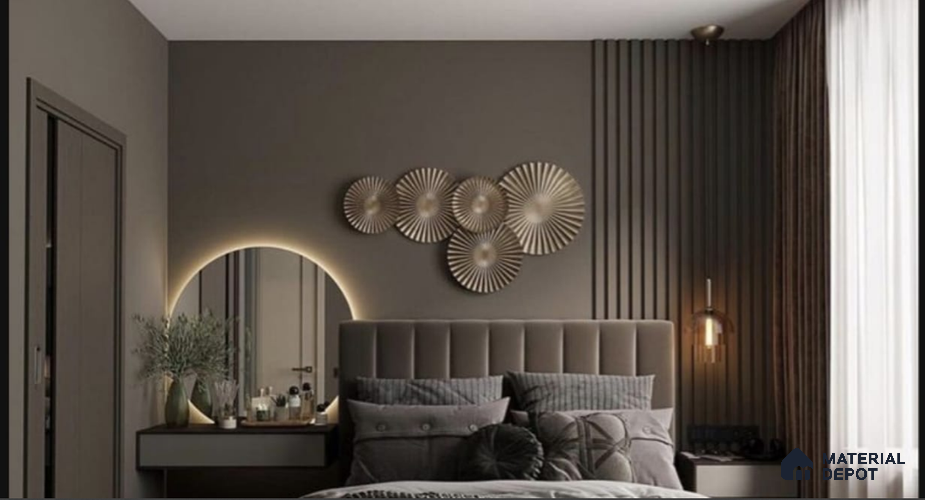 Duco Paintable Elegance Bedroom Wall 8 ft x 4 ft CNC Made HDHMR Panel - 12 mm