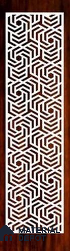 Duco Paintable Geometric Hex Motif 20 x 74.5 inch CNC Cut HDHMR Panel - 12 mm