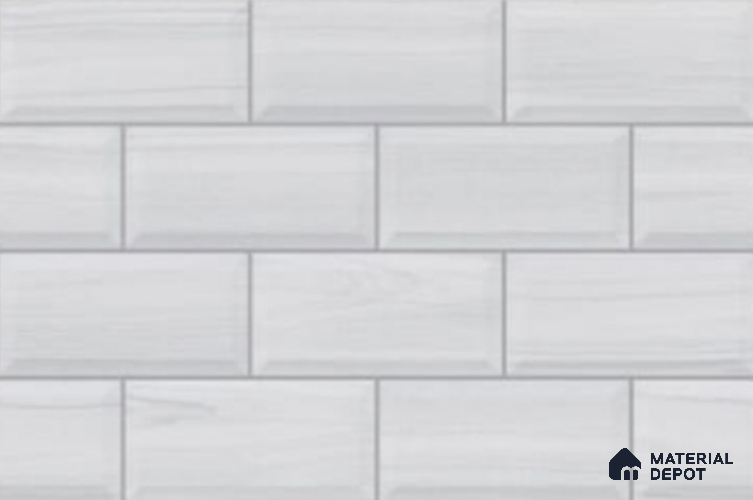 Faux Subway Look Wall Tile TL 08860 D | Glossy Finish 18 x 12 inch Ceramic Tile - 7 mm | Suitable For Kitchen & Bathroom