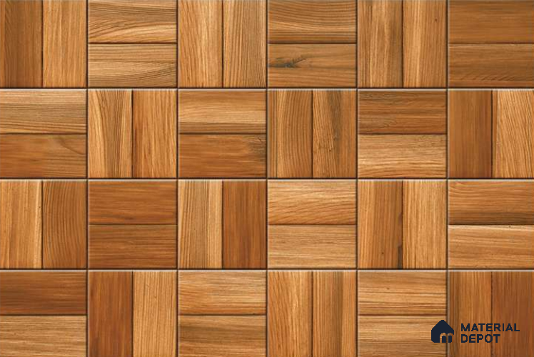 Wood Look Floor Tile TL 08863 C | Matte Finish 12 x 12 inch Ceramic Tile - 7 mm | Suitable For Kitchen, Bathroom, Bedroom & Office