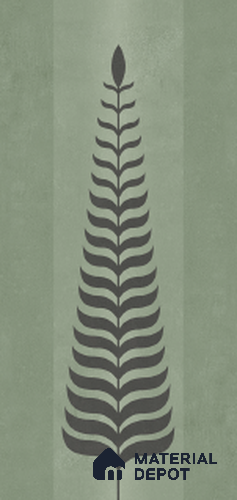Wall Tile TL 10985 B | Brazzil Green Leaf Decor 1 | 4 ft x 2 ft Crits Micro Matte Finish Porcelain Tile - 9 mm | Suitable for Living Room, Bedroom, Dining & Bathroom | 3 mm Spacer Required