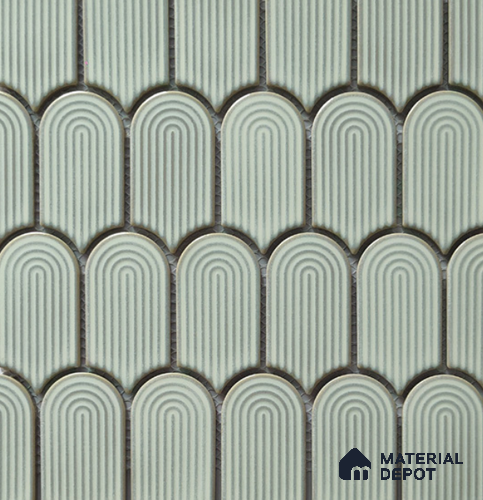 Mosaic Wall Tile TL 10528 E Plain Design 11.9 in x 11.52 in Porcelain Glossy Finish - 6 mm