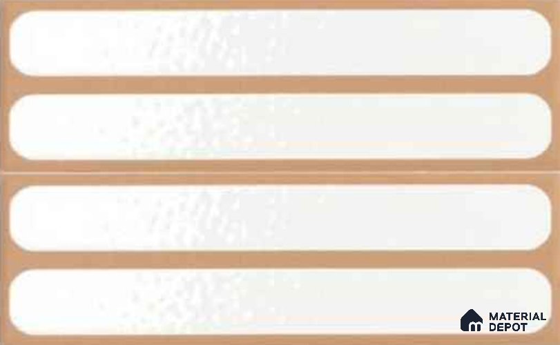 Subway Wall Tile TL 10507 I Brown Border Design 2 6 in x 2 in Porcelain Matte Finish - 7.7 mm