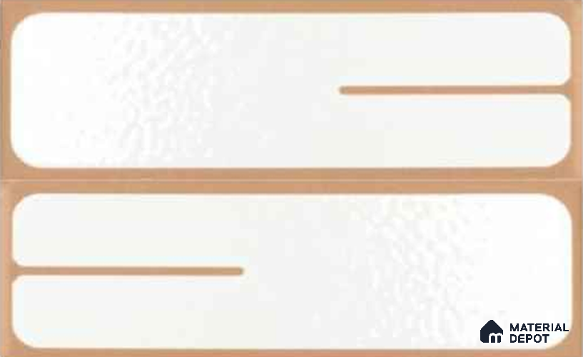 Subway Wall Tile TL 10507 G Brown Border Design 1 6 in x 2 in Porcelain Matte Finish - 8 mm