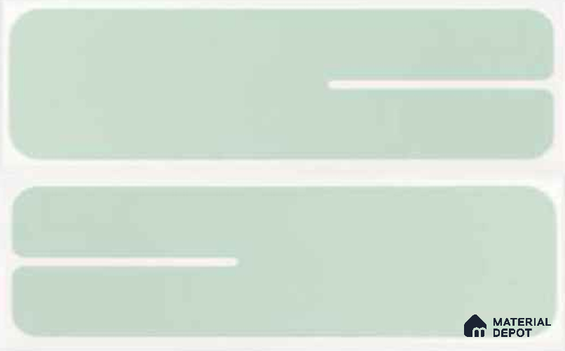 Subway Wall Tile TL 10507 C White Border Design 1 6 in x 2 in Porcelain Matte Finish - 7.4 mm