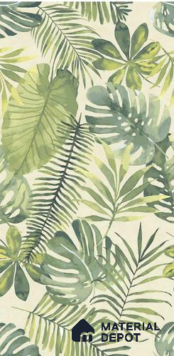 Tropical Wall Tile TL 08610 Green 4 ft x 2 ft Glossy Finish Vitrified Floor & Wall Tile - 9 mm