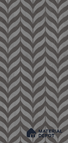 Patterned Wall Tile TL 10986 C | Brazzil Grey Waves Decor 2 | 4 ft x 2 ft Crits Micro Matte Finish Porcelain Tile - 9 mm | Suitable for Living Room, Bedroom, Dining & Bathroom | 3 mm Spacer Required