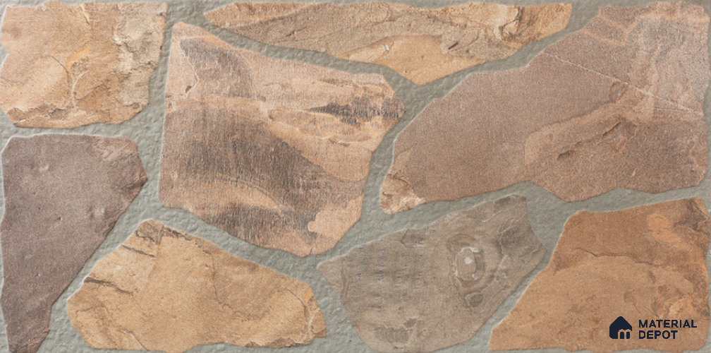 Stone Wall & Floor Tile TL 10519 B 36 in x 18 in Porcelain Matte Finish - 10 mm