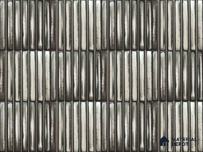 Subway Wall Tile TL 10510 C Punch Design 4.64 in x 4.64 in Porcelain Glossy Finish - 9.5 mm