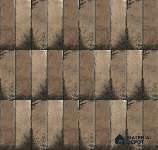 Subway Wall Tile TL 10510 B Plain Design 4.64 in x 1.48 in Porcelain Glossy Finish - 8.5 mm