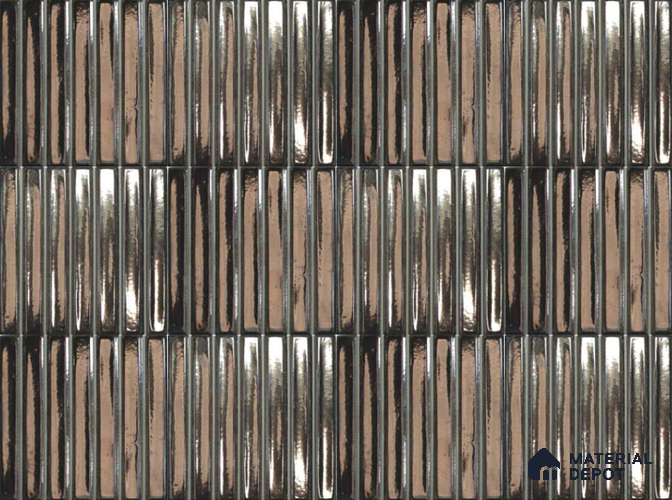 Subway Wall Tile TL 10510 D Punch Design 4.64 in x 4.64 in Porcelain Glossy Finish - 9.5 mm