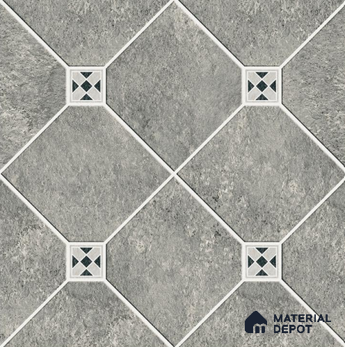 TL 08750 Grey 1.31 ft x 1.31 ft Matte Finish Vitrified Floor Tile - 11 mm | Pattern Alignment May Vary | 2-3 mm Spacer is Mandatory