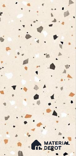 Terrazzo Wall & Floor Tile TL 08710 B Beige 4 ft x 2 ft Glossy Finish Vitrified Tile - 8.5 mm