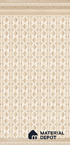 Patterned Wall Tile TL 10987 C | Cendra Ivory Arebic Decor 2 | 4 ft x 2 ft Crits Micro Matte Finish Porcelain Tile - 9 mm | Suitable for Living Room, Bedroom, Dining & Bathroom | 3 mm Spacer Required
