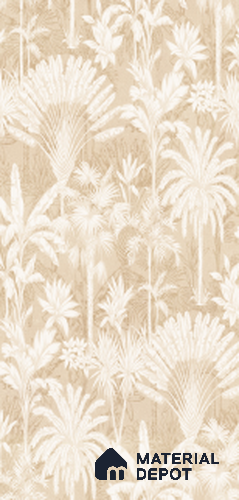 Wall Tile TL 10987 B | Cendra Ivory Tree Decor 1 | 4 ft x 2 ft Crits Micro Matte Finish Porcelain Tile - 9 mm | Suitable for Living Room, Bedroom, Dining & Bathroom | 3 mm Spacer Required