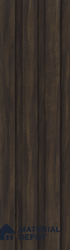 Brown Wooden Louver PN 05460 8 ft x 5 inch Charcoal Panel - 11 mm | Suitable for Feature Wall, TV Unit & Living Room | Width is Subjected to 5% Variation
