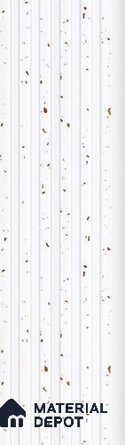 White Patterned Louver PN 05467 8 ft x 5 inch Charcoal Panel - 11 mm | Suitable for Feature Wall, TV Unit & Living Room | Width is Subjected to 5% Variation