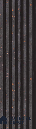 Brown Patterned Louver PN 05468 8 ft x 5 inch Charcoal Panel - 11 mm | Suitable for Feature Wall, TV Unit & Living Room | Width is Subjected to 5% Variation