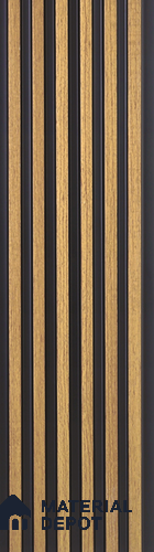 Brown Wooden Louver PN 05469 8 ft x 5 inch Charcoal Panel - 11 mm | Suitable for Feature Wall, TV Unit & Living Room | Width is Subjected to 5% Variation