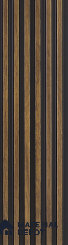 Brown Wooden Louver PN 05471 8 ft x 5 inch Charcoal Panel - 11 mm | Suitable for Feature Wall, TV Unit & Living Room | Width is Subjected to 5% Variation