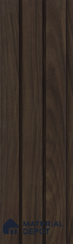 Brown Wooden Louver PN 05477 8 ft x 5 inch Charcoal Panel - 11 mm | Suitable for Feature Wall, TV Unit & Living Room | Width is Subjected to 5% Variation