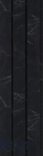 Black Marble Louver PN 05480 8 ft x 5 inch Charcoal Panel - 11 mm | Suitable for Feature Wall, TV Unit & Living Room | Width is Subjected to 5% Variation