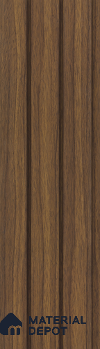 Brown Wooden Louver PN 05481 8 ft x 5 inch Charcoal Panel - 11 mm | Suitable for Feature Wall, TV Unit & Living Room | Width is Subjected to 5% Variation