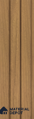 Brown Wooden Louver PN 05482 8 ft x 5 inch Charcoal Panel - 11 mm | Suitable for Feature Wall, TV Unit & Living Room | Width is Subjected to 5% Variation