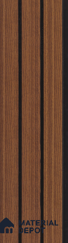 Brown Wooden Louver PN 05483 8 ft x 5 inch Charcoal Panel - 11 mm | Suitable for Feature Wall, TV Unit & Living Room | Width is Subjected to 5% Variation