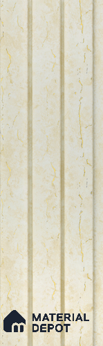 Beige Marble Louver PN 05485 (M 5421) 8 ft x 5 inch Charcoal Panel - 11 mm | Suitable for Feature Wall, TV Unit & Living Room | Width is Subjected to 5% Variation