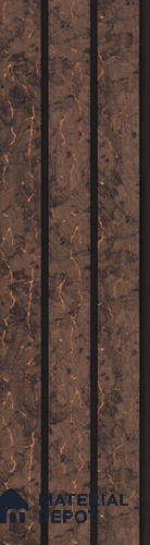 Brown Marble Louver PN 05486 8 ft x 5 inch Charcoal Panel - 11 mm | Suitable for Feature Wall, TV Unit & Living Room | Width is Subjected to 5% Variation