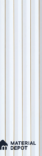 White Plain Colour Louver PN 05490 8 ft x 5 inch Charcoal Panel - 11 mm | Suitable for Feature Wall, TV Unit & Living Room | Width is Subjected to 5% Variation