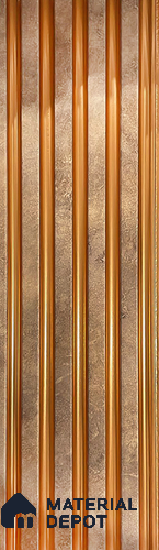 Brown Metallic Louver PN 05493 8 ft x 5 inch Charcoal Panel - 11 mm | Suitable for Feature Wall, TV Unit & Living Room | Width is Subjected to 5% Variation